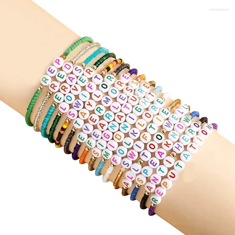 Bracciale 16PCS 1989 Braccialetti dell'amicizia con reputazione Epoche fai-da-te per gli appassionati di musica Swiftie