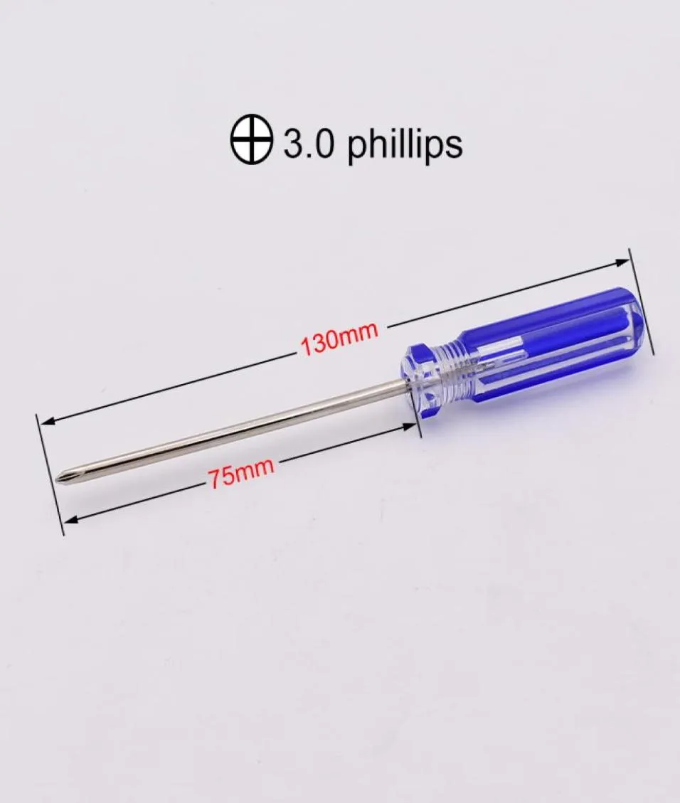 Tournevis Phillips à poignée bleue en PVC 130mm 30, tournevis Ph0 pour outil de réparation de jouets bricolage 200 pièceslot7658471