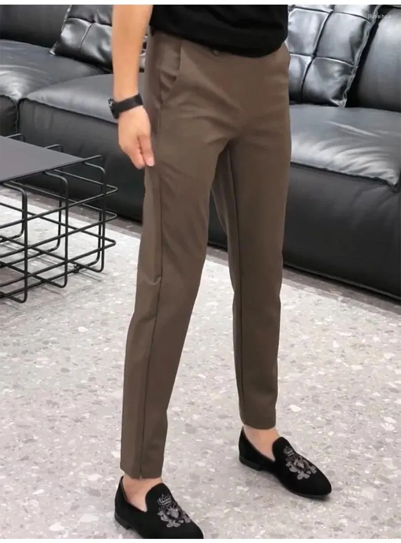 Men's Cool Elastic Trousers - Comfortable Stretch Fit Pants for Casual and Active Wear