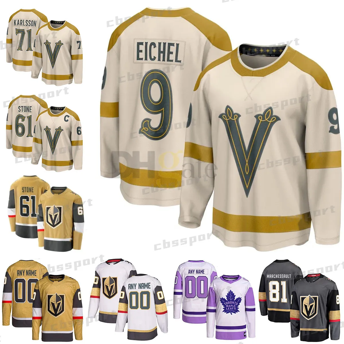 9 Jack Eichel Mark Stone Vegas Golden „Knights“ Trikots 2024 Winter Classic Jonathan Marchessault Paul Cotter Keegan Kolesar William Carrier Logan Thompson Custom