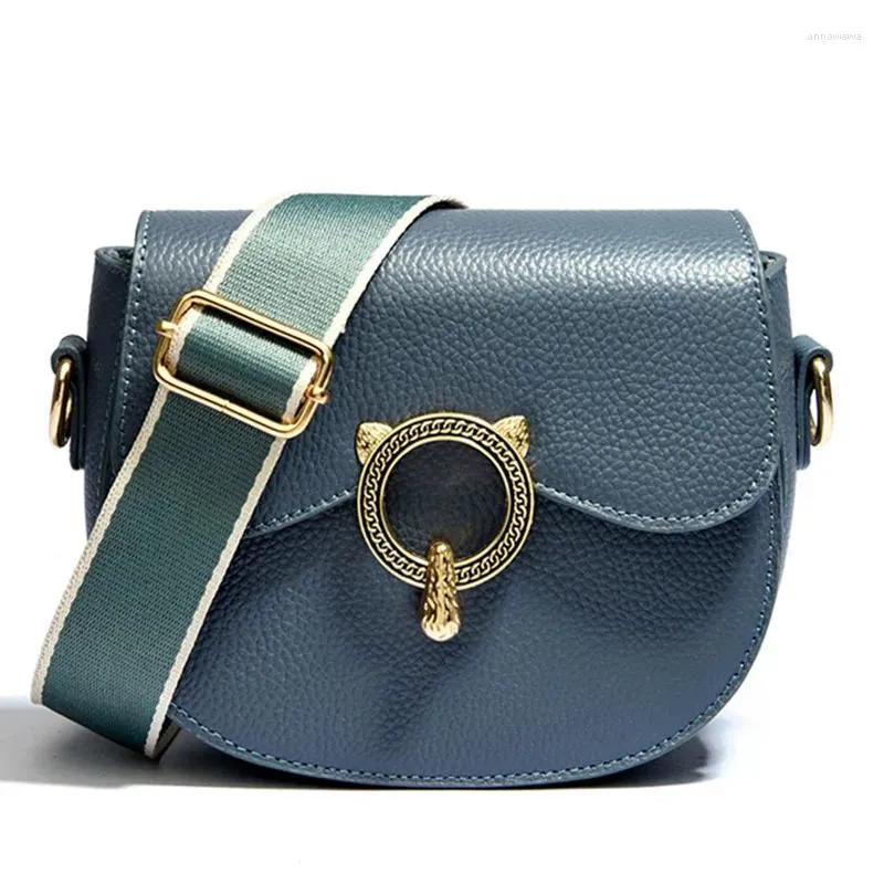 Abendtaschen Luxus Echtes Leder Frauen Schulter Umhängetasche Damen Mode Design Haspe Handtasche Kuh Messenger Sac A Main