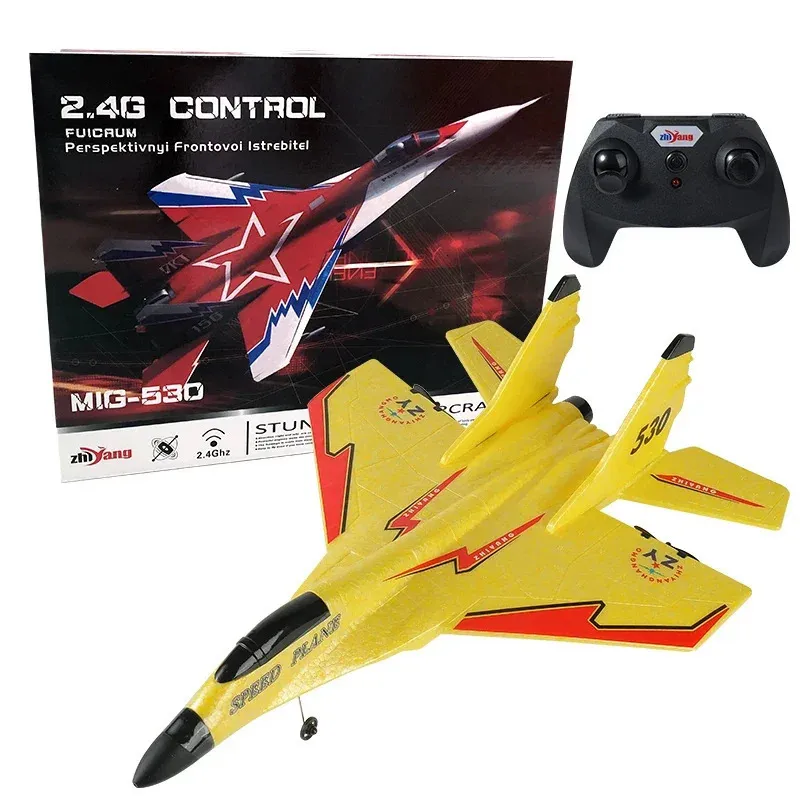 RC Airplane 24g Remote Control Aircraft Mig530 Wireless Fighter Glider Epp Foam Drone Antidrop Plane Toys for Children Adults 231229