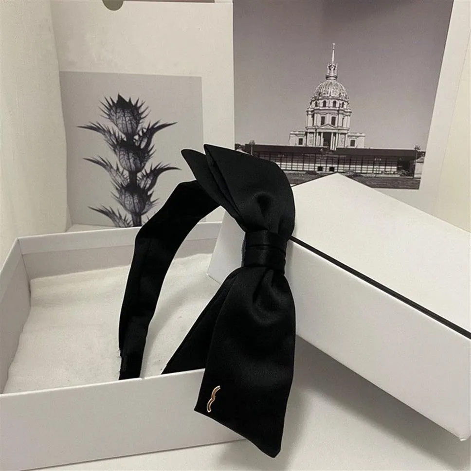 2022 Fashion Hair Bowknot C-Letter Designers Headbands For Women Black Luxury Hair Band Quality Girls Headband With BOX288b