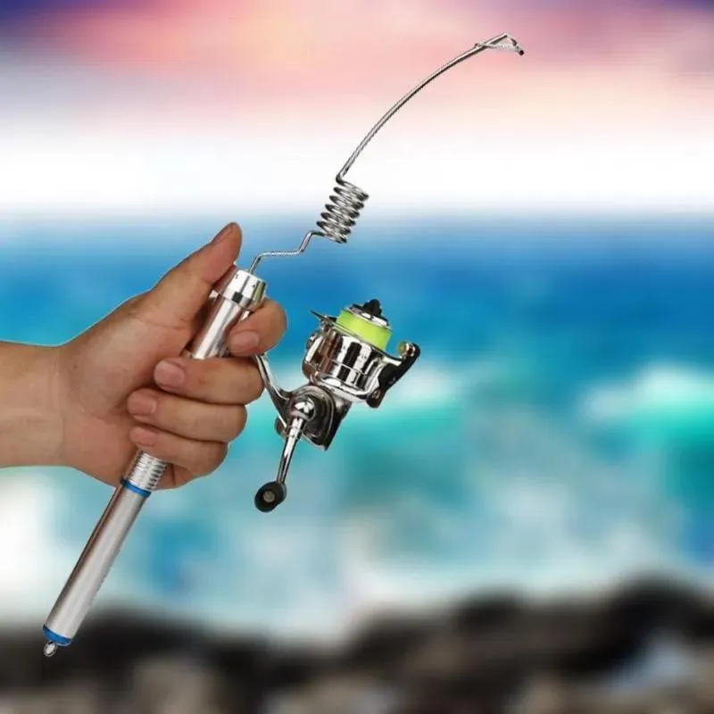 Rods Mini Portable Stainless Steel Lightweight Fishing Sea Boat Rod Ocean Pole Tackle Winter Ice Fishing Rod Tackle Tools