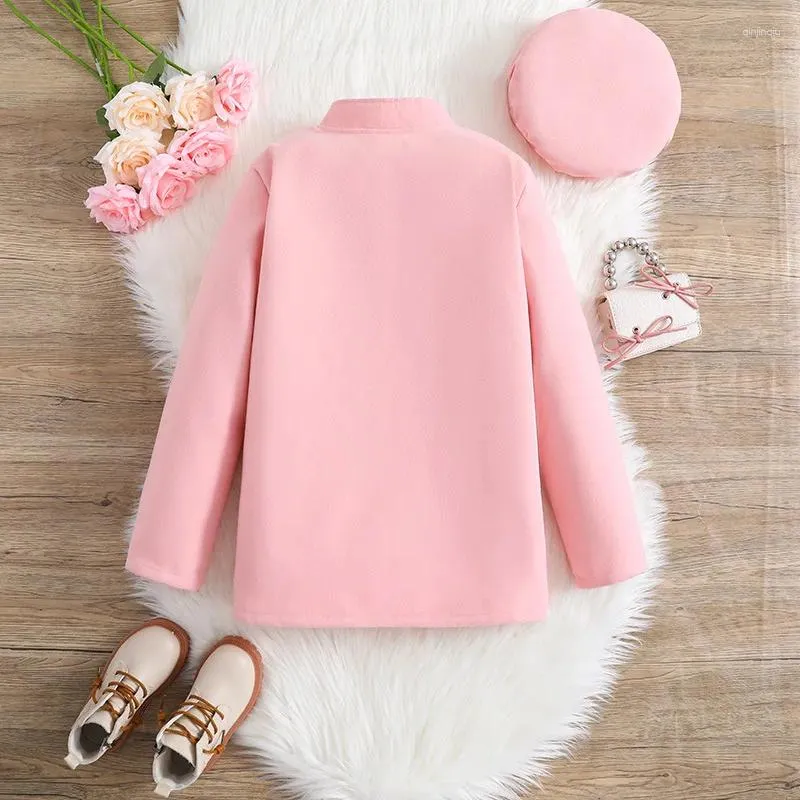 Jackets Autumn Winter Girl Jacket Coat With Hat Teenager Girls Clothes Cute Pink Princess Formal Outfit Kid Clothing Children Plus Size From 18 08 DHgate