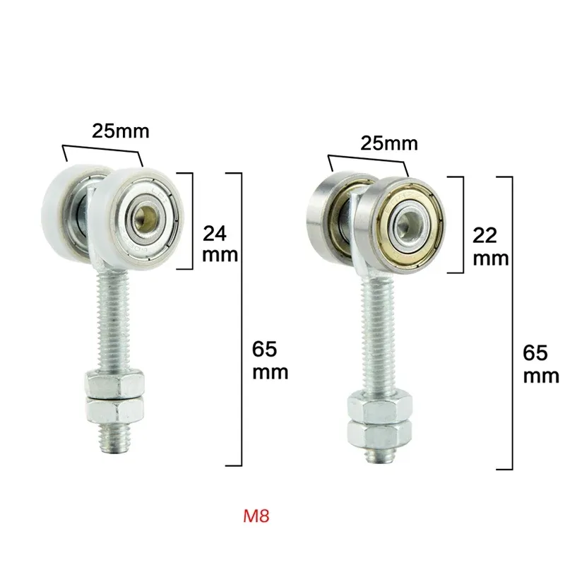 22/25mm Ultra-leise Roller Holz Möbel Schiebetür Riemenscheibe Hängen Schiene Vorhang Schwere Heben Rad Glas fabrik Werkstatt