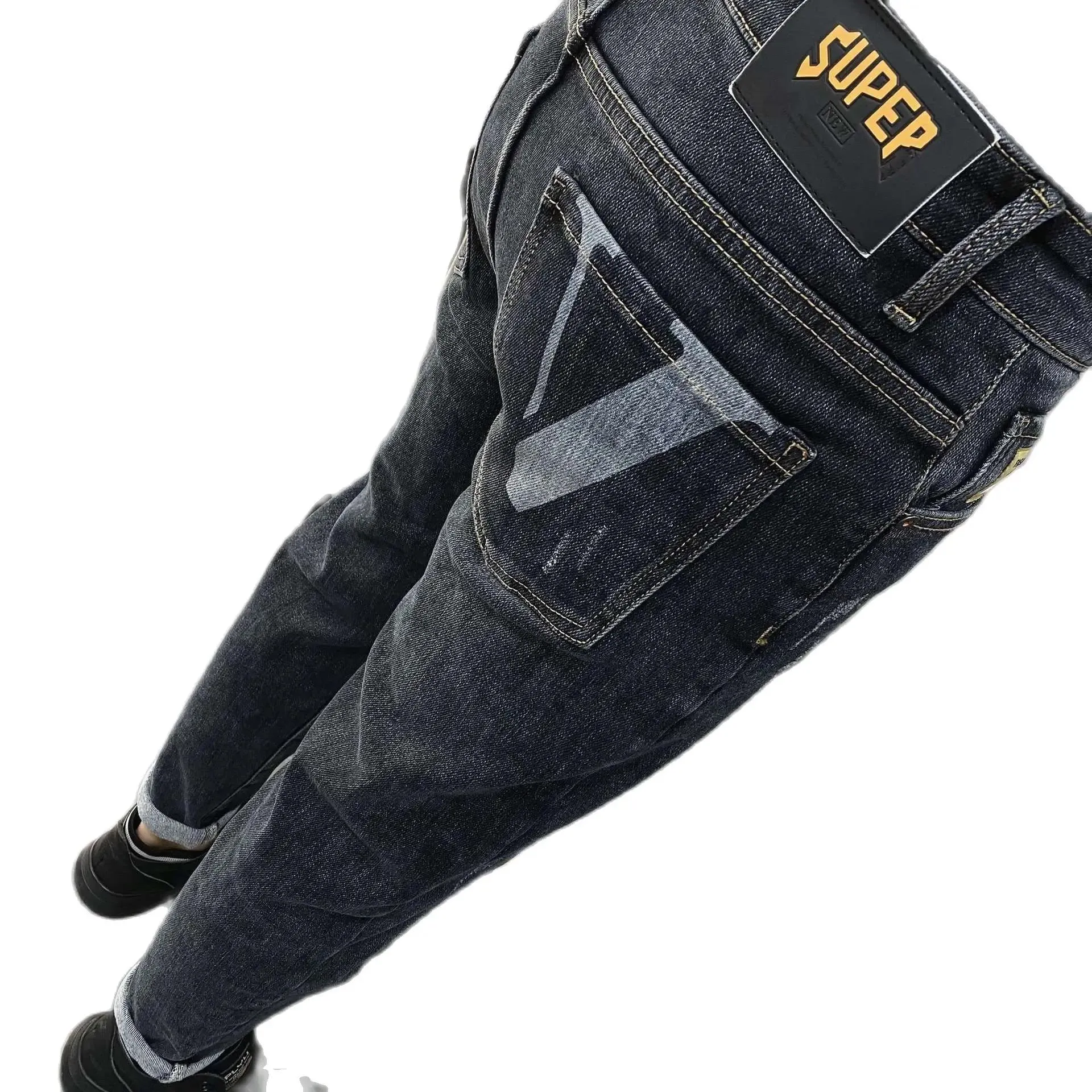 Pantaloni UOMO MODA 2022 Trendy School Nero e grigio Uomo di marca Social People Abbigliamento per adolescenti Matita Denim Jeans