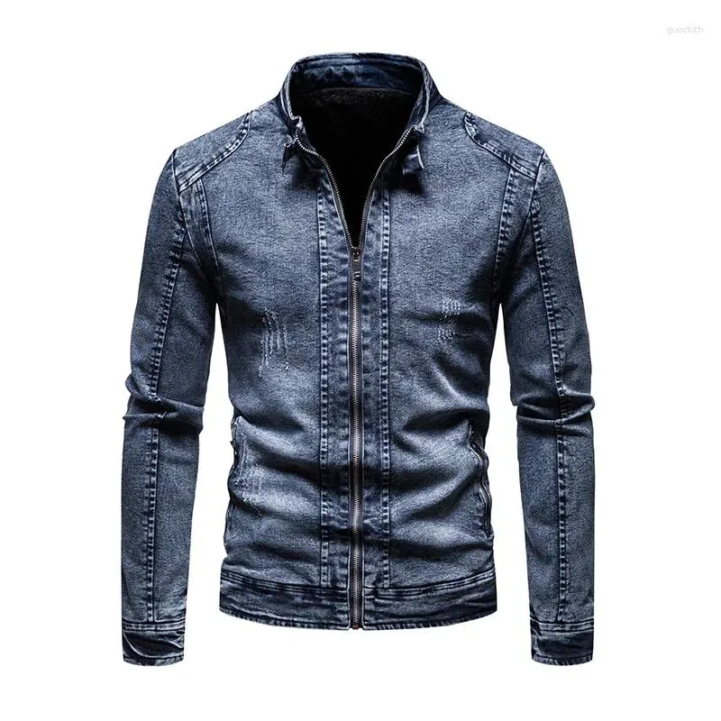 Erkek Ceketler İlkbahar ve Sonbahar Denim Ceket Beklenmesi Motosiklet Moda İnce Top Kadın Paltosu M-4XL