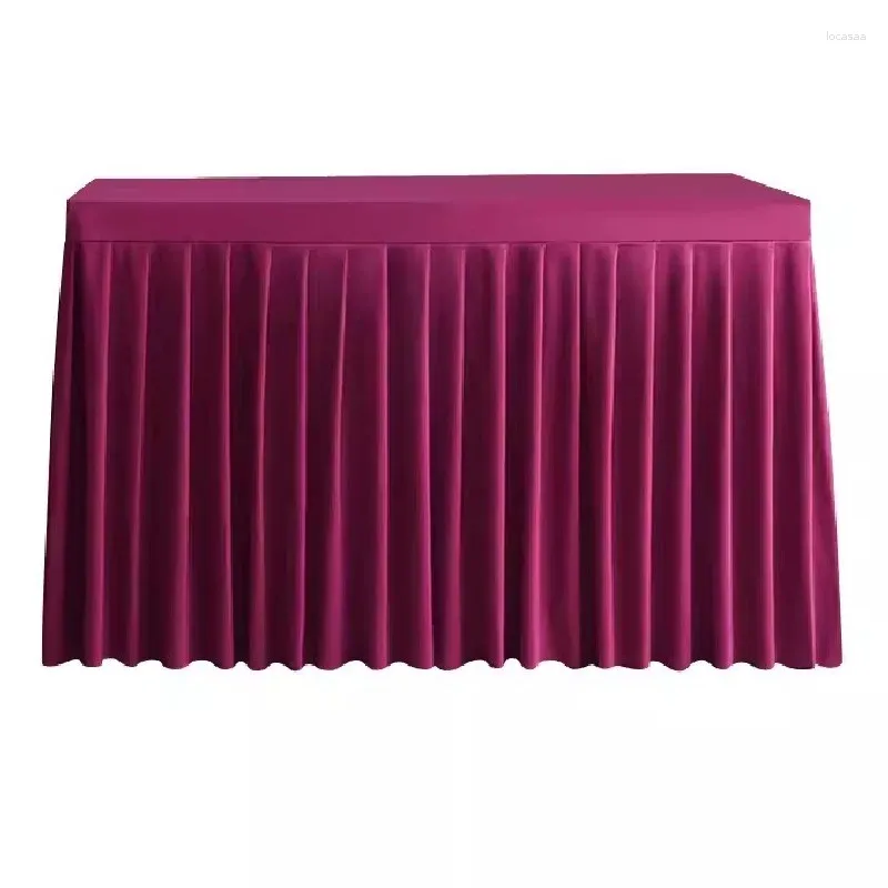Premium Velvet Table Skirt - Custom Rectangular Table Cover for ...