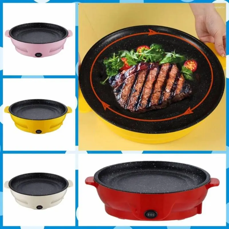 Pannor 220V Elektrisk stekpanna Kök Multicooker Non-Stick Binaural Handle Baking Roast Pot 20/26/30 cm Grill Omelette