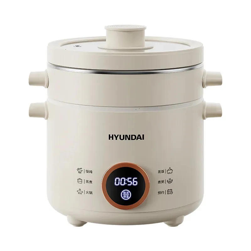 2L Electric Rice Cooker Cooking Pot Mini Multicooker Lunch Box Cookers Pot Nonstick Skillet Food Steamer 220V 231229