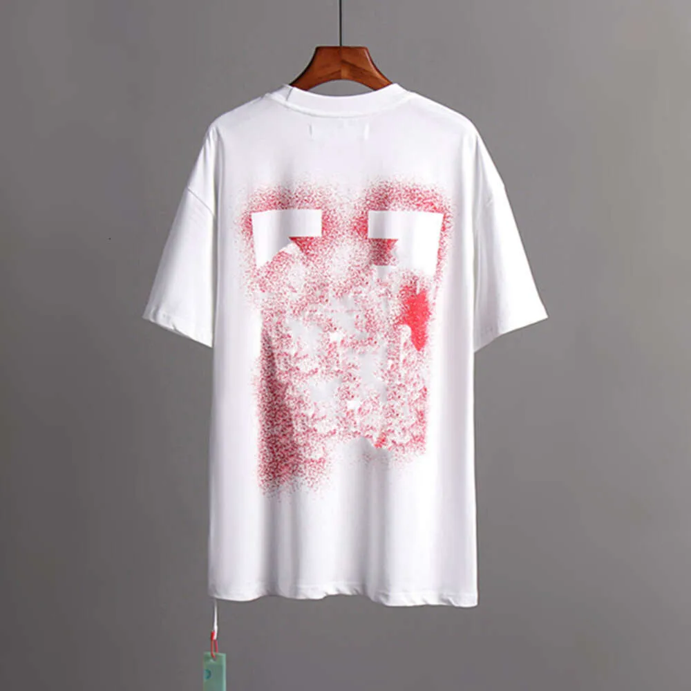 Mens camisetas Designers de luxo Offs T-shirts Marca Tees Homens Mulheres Casual T-shirt Verão Clássico Camisetas Back Paint Arrows Manga Curta Tshirt 2gge