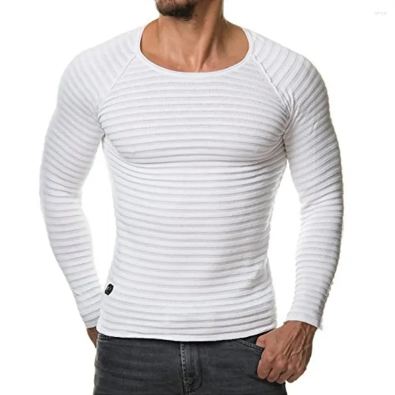 Men's Sweaters Crew Neck Sweater T Shirt Knitted Top Pullover Solid Color Slim Fit Long Sleeve O Spring Autumn Winter