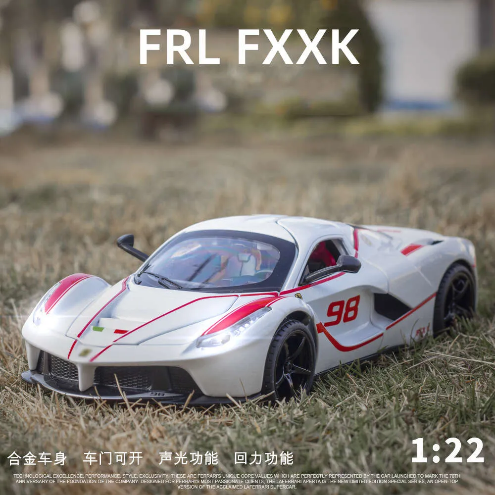 Моделирование 1:22 Farad FXXK, орнамент из сплава, модель для мальчика, детская игрушка-отскок, спортивный автомобиль