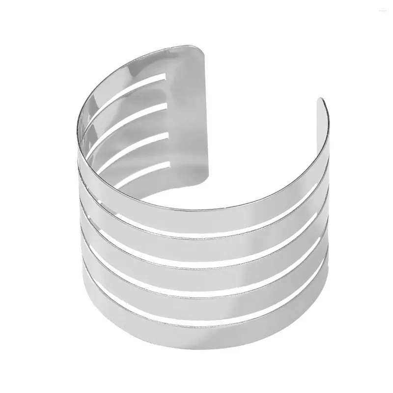 Bangle 2024 Boho Wide Cuff Pulseira Aberta Punk Cool Hollow Senhoras Ajustáveis Acessórios de Pulso Meninas Jóias