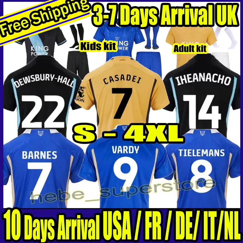 S-4XL 23 24 voetbalshirts City VARDY Daka MADDISON Leicesters TIELEMANS NDIDI AYOZE Barnes Schmeichel Lookman 2023 2024 heren kinderkit voetbalshirt jersey