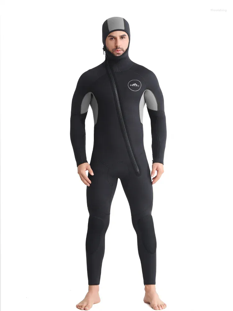 Roupa de banho feminina SBART 5/7MM fato de mergulho engrossado surf uma peça água-viva depenada fria e quente