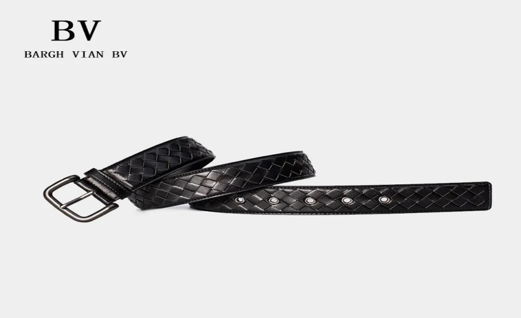 Bargh Vian Leather Belt Men S Handmade Calf Skin Woven Belt Pin Buckle Business Pants Belt Genuine3508995