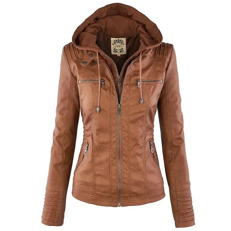 Vestes Hiver Faux cuir veste femmes décontracté manteaux De base 2022 dames vestes De base imperméable coupe-vent manteaux femme Ropa De Mujer