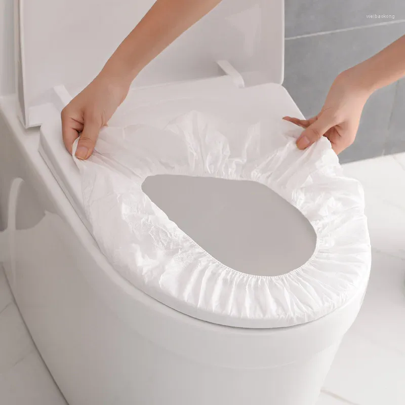 Toilet Seat Covers 5PCS Disposable Non-woven Pad Portable Cushion Paper Travel Travelling Supplies Waterproof Cover