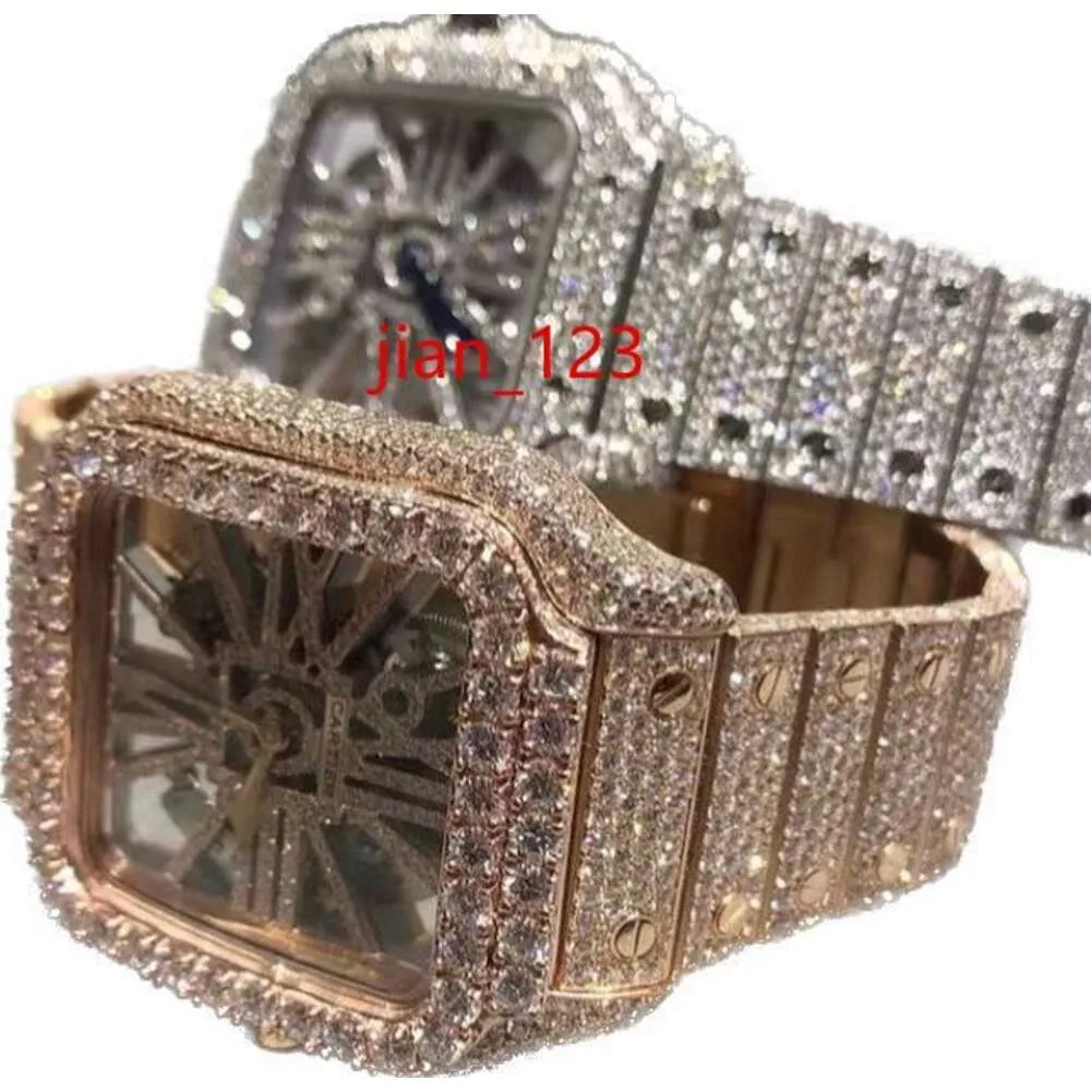 роскошные часы с муассанитом и бриллиантами, часы Iced Out, дизайнерские мужские часы для мужчин, высококачественные часы Montre с автоматическим механизмом Orologio. Монтре де люкс i5