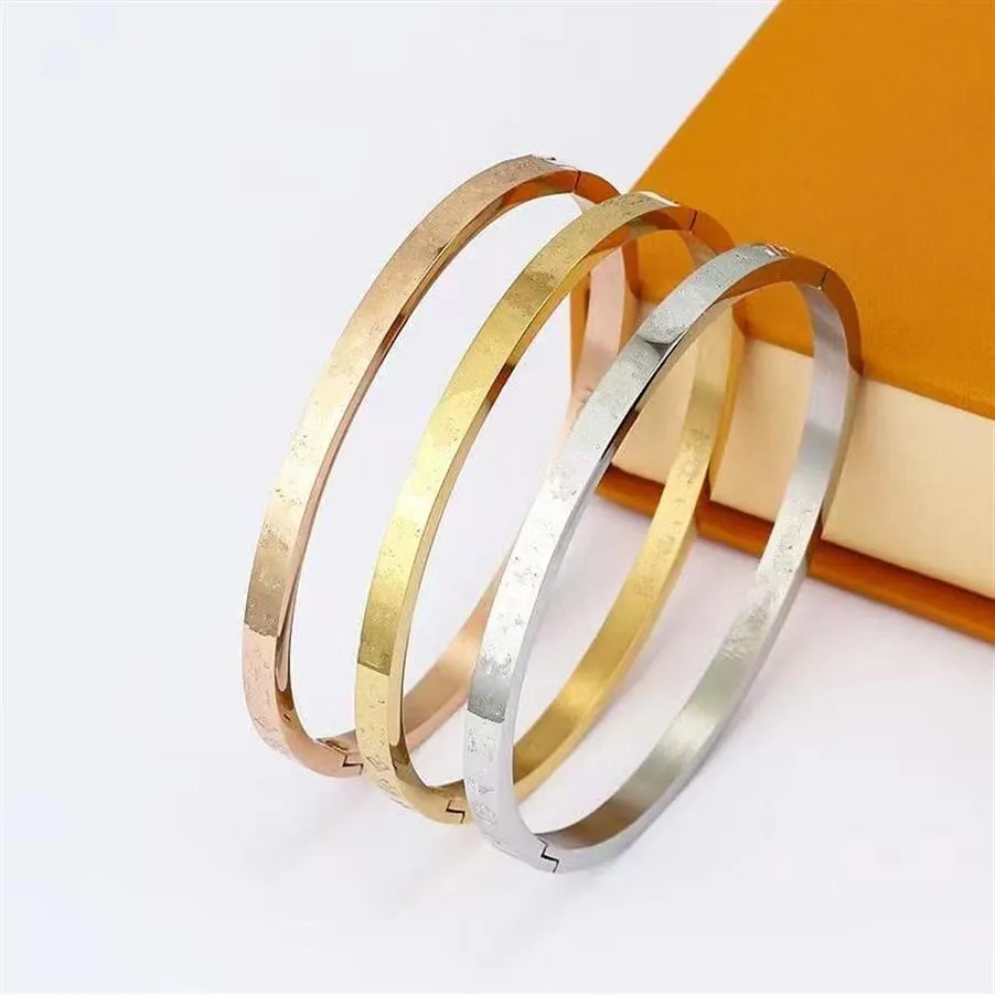 3 color bangle European and American Classic simple thin flower whole gold rose sliver bracelet280S