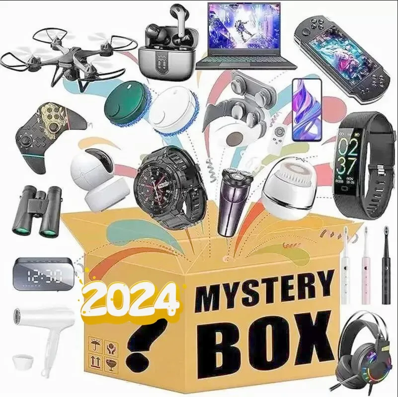 Drony, PS5, kamery, słuchawki, tabletki 2024New! Lucky Blind Boxes Najpopularniejsze prezenty niespodzianki w 100% wygrywające wysokiej jakości słuchawki karty wideo, prezenty świąteczne