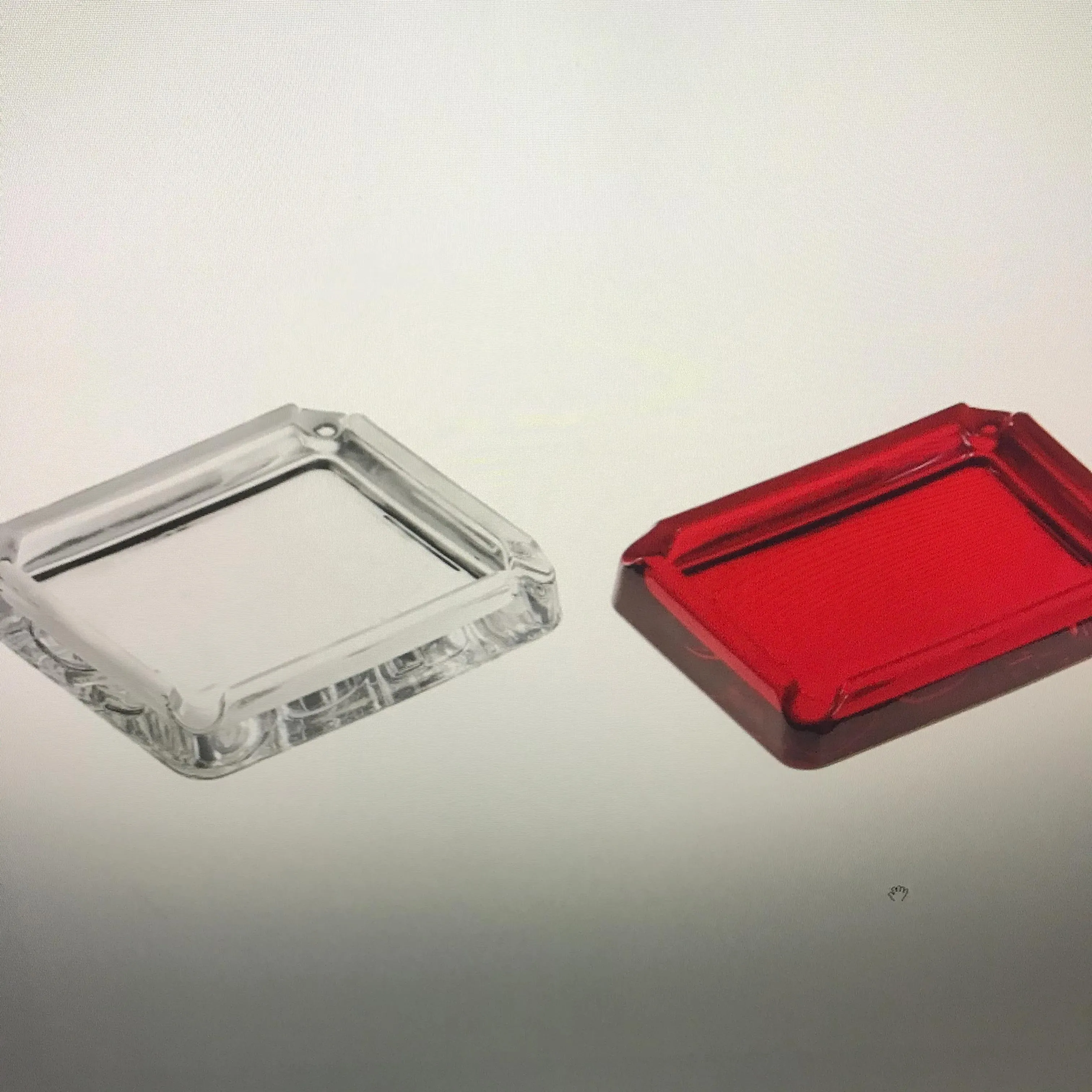 Equipment Debossed Glass Ashtray Collectable Transparent letter Ashtrays Pendulum plate #2