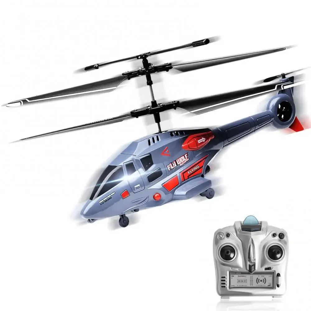 RC Helicopter Hold 24GHz Aircraft 4 canali ad alta bassa velocità per interni giocattolo volante con giroscopio LED per adulti Kid regalo per principianti 231229