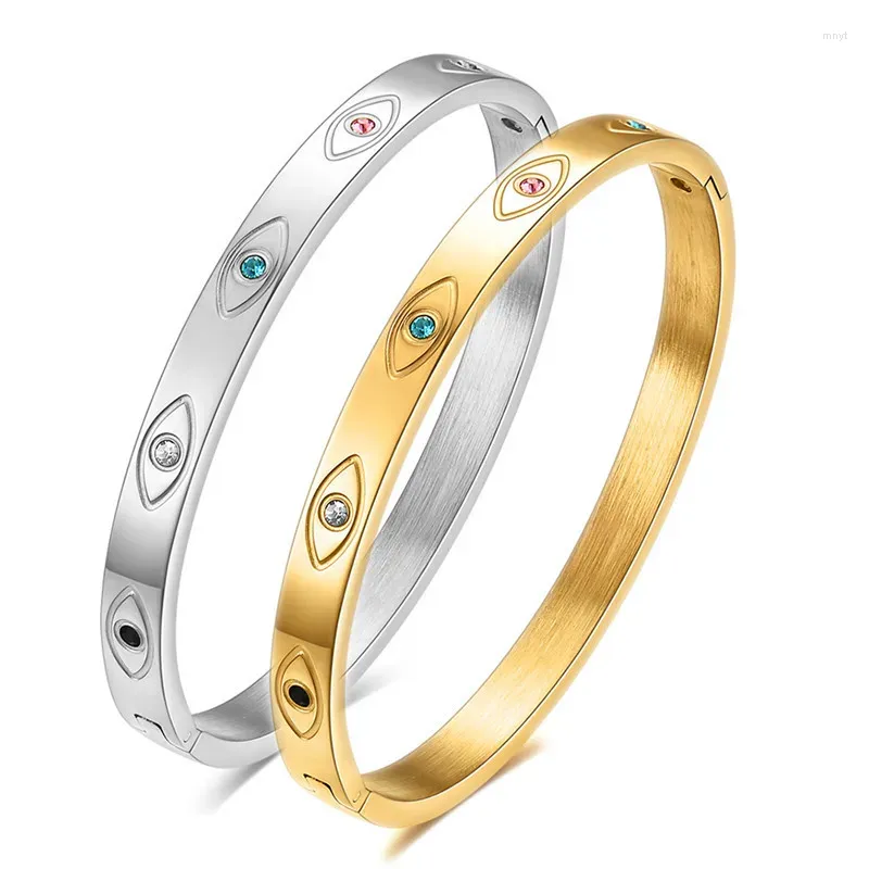 Bangle 316L ze stali nierdzewnej Prosta 4 mm 6 mm mikro inkrutalna cyrkon minimalistyczna dewelska klamra oka bransoletka grilowa gril