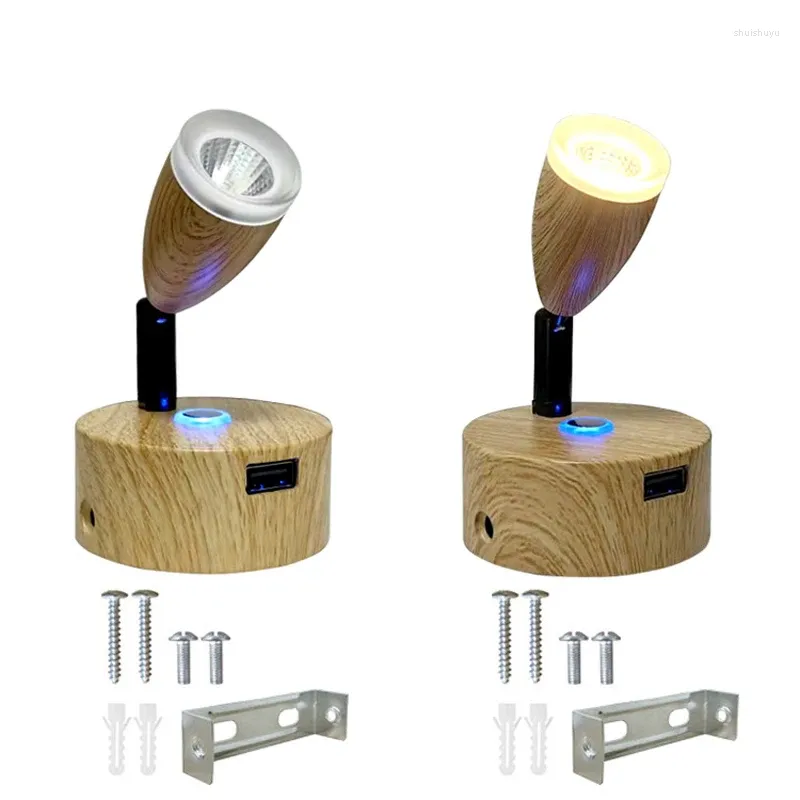 Lampe murale 2 pièces/boîte RV liseuses DC12-24V LED Smart Touch avec Interface de chargement USB pour camping-cars bateaux Yachts camping-cars