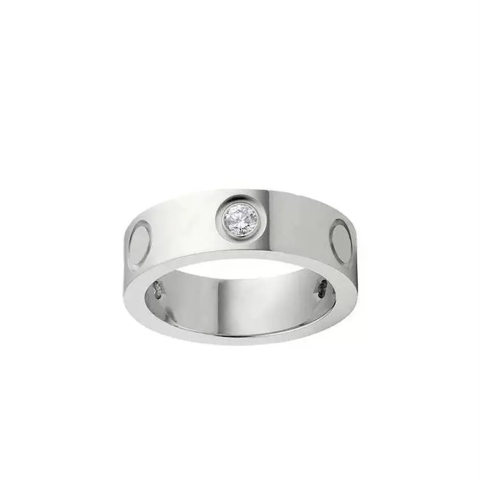 Bagues de bague bijoux de créateur en or rose sterling argent titane acier bagues en diamant promesse unique pour hommes femmes adolescentes filles c210r