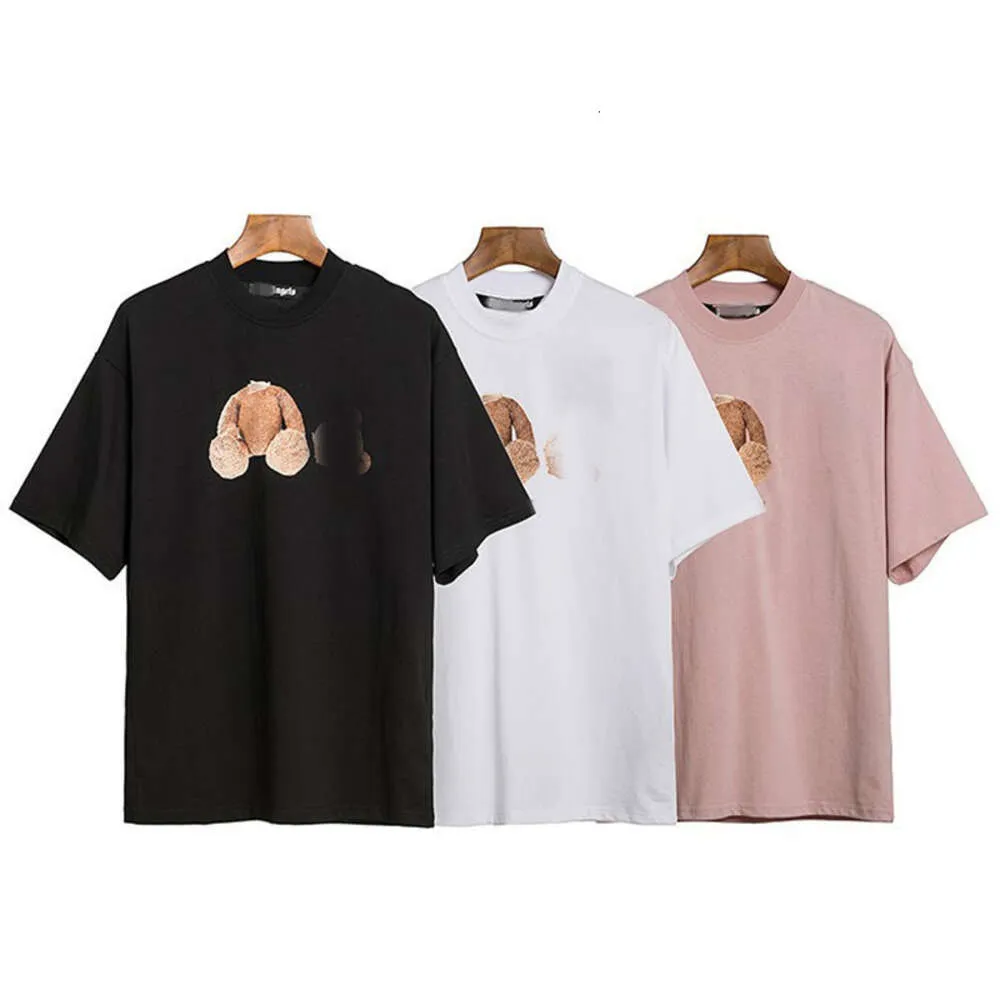 Palmst Shirt Designer Tshirt Shirts For Men Boy Girl Sweat Tee Printing Bear Overdimensionerad andningsbara Casual Angels T-shirts 100% Pure Cotton Size L XL Advanced Version