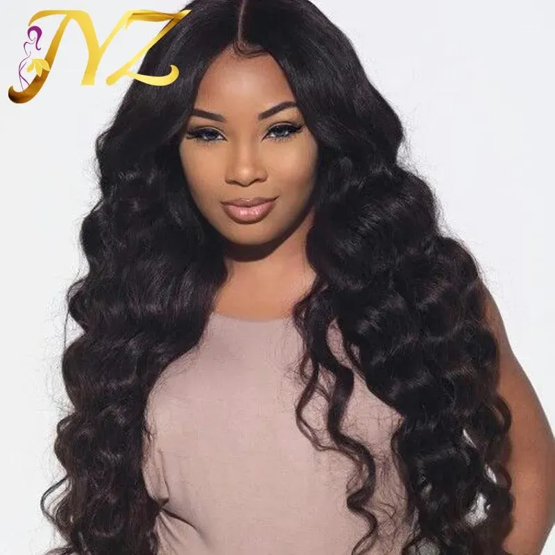 Peruki Big Body Wave Preucked Human Hair Peruki 130% gęstość ludzkie włosy Pełne koronkowe peruki z dziecięcymi włosami koronkowymi przednimi perukami dla czarnej kobiety