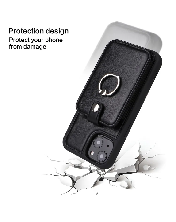 50pcs/Lot Black Creative Phone Cases Pu Leather Mobile Anti-Drop Wover for 15 Pro Max