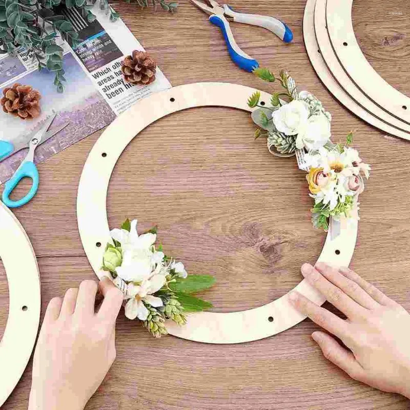 Frames Wooden Hoops For Crafts Wreath Frame Flower Wreaths Front Door Round Backdrop Stand