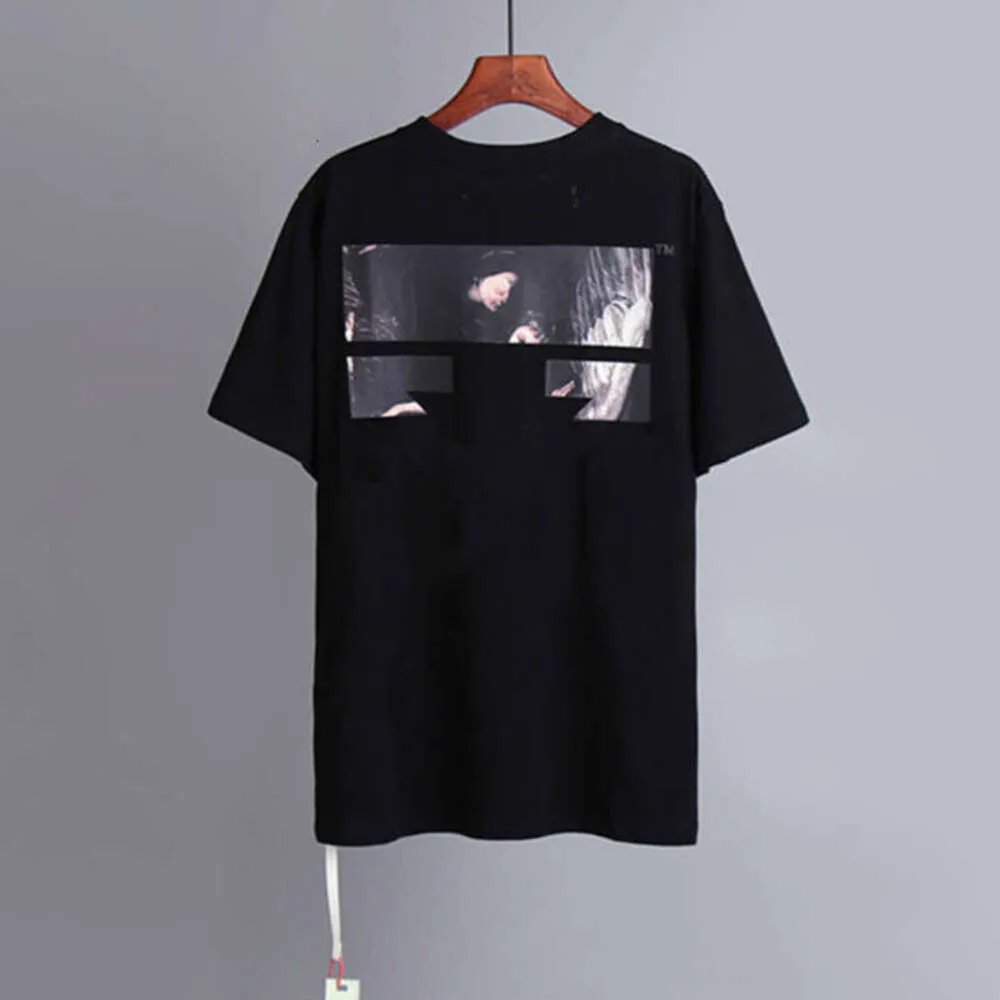 Mens T قمصان العلامة التجارية Summer Designers Thirts Therts Men Women Off Whites Tops Tees T-Shirts tshirts White Back Paint Arrows Shirt Tshirt Bxcm