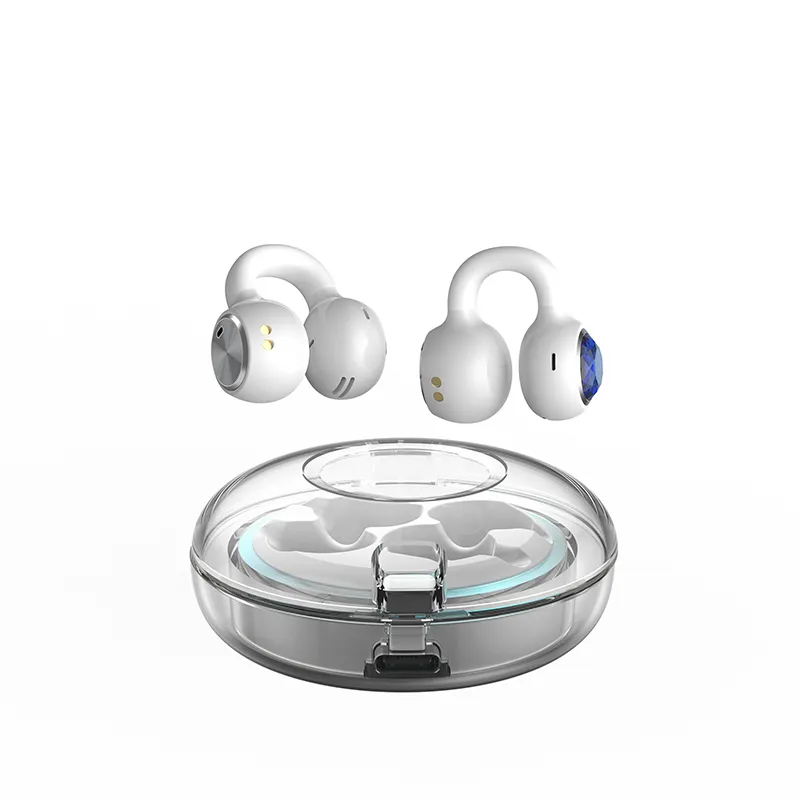 SHIBATONE 2024 nuevos auriculares Bluetooth de conducción ósea Clip de oreja abierta auriculares inalámbricos con micrófono auriculares deportivos para AndroidiPhone
