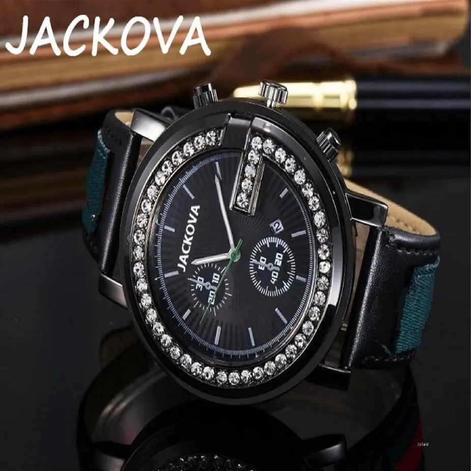 Top Brand Big Mens Women Diamond Wathes Iced Out Top Designer Movimiento de cuarzo Hombres y señora Reloj Tela Cuero Clock266k