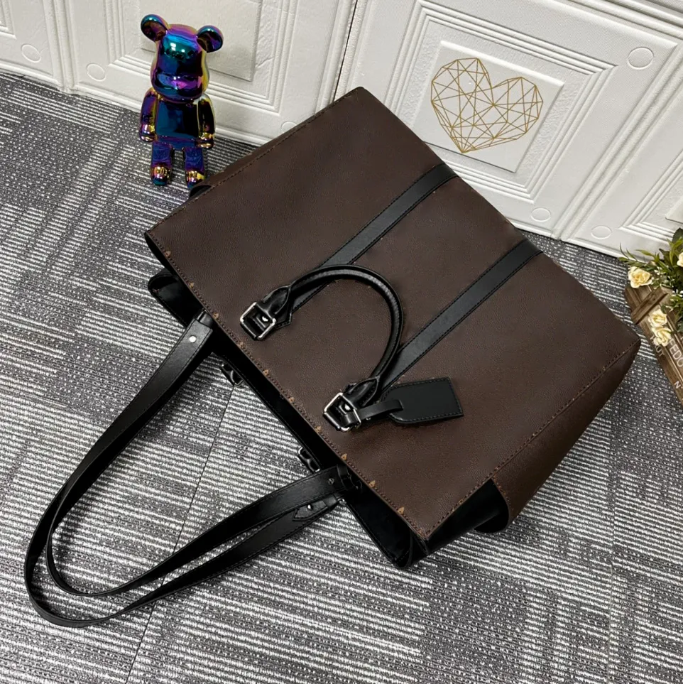 Women's Luxury Tote Wallet Leather Sac Plat24H Handbag Designer Vintage Underarm Bag Shoulder Bag Casual Shopper Business Bag M46451