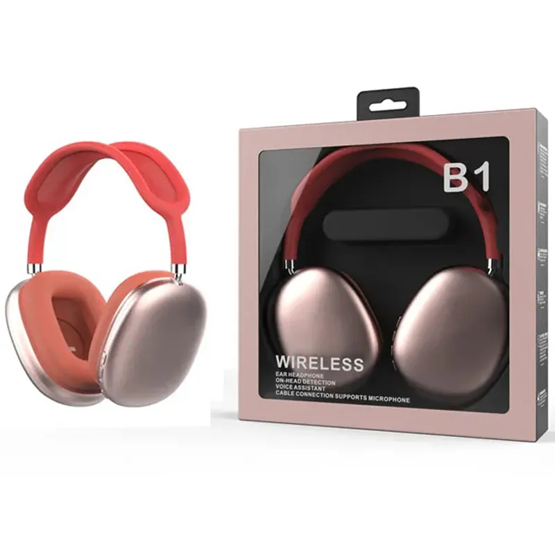 B1 MAX Wireless Bluetooth Headphones Headset Computer Gaming Headsethead monterade hörlur Earmuffs MS-B1 818D