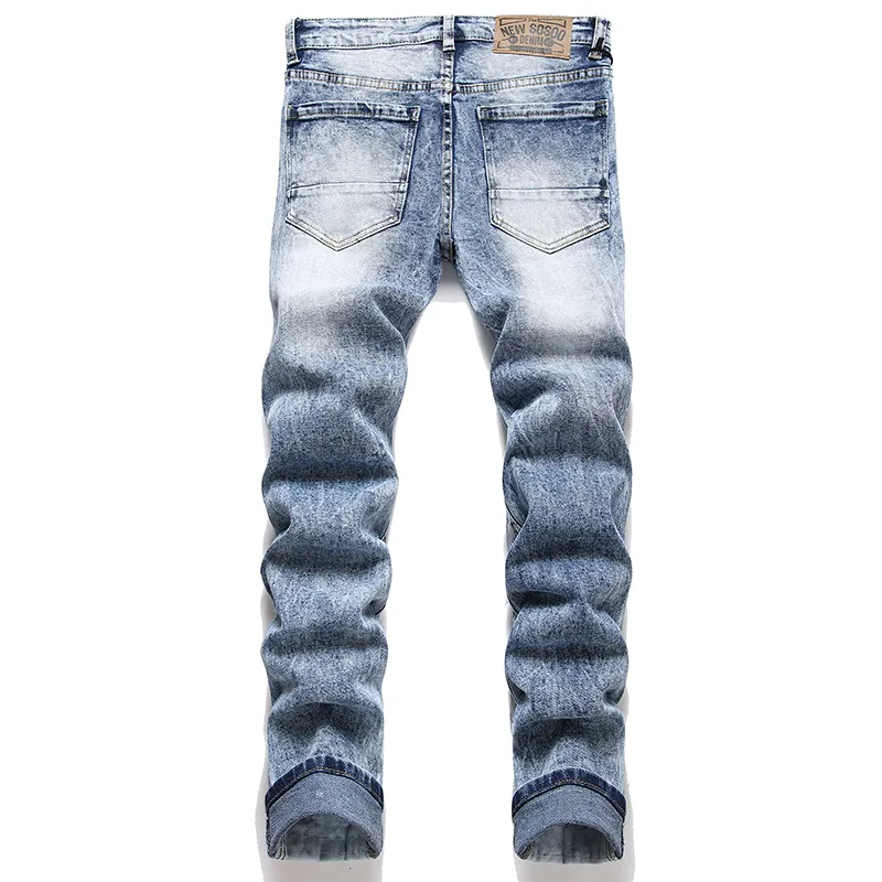 DHgate.com:Mens Ripped Fringe Patches Jeans, Spring Autumn