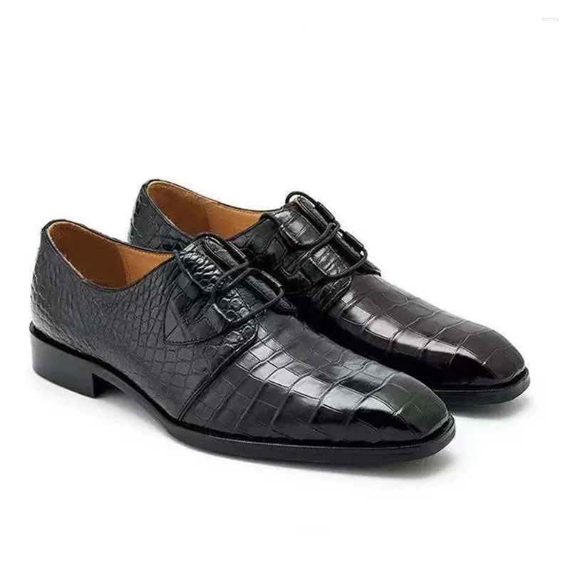 Dress Shoes Hexiaofengdedian Men Formal Male Crocodile Leather Sole Get Marry