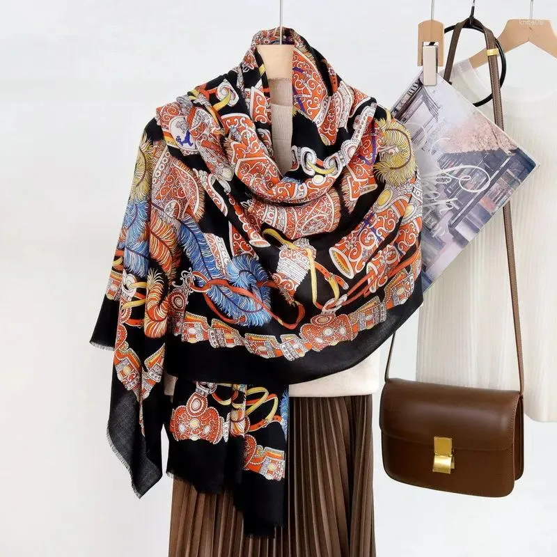 Sciarpe Naizaiga 100 modelli creativi in lana Sciarpa sottile morbida per la pelle Scialle da donna termico Stampa di alta qualità Bg27