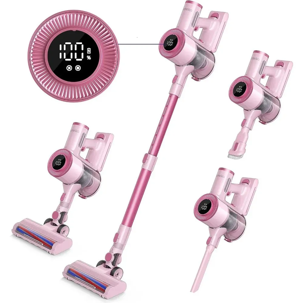 Homeika Cordless Stick真空クリーナー20KPA LEDディスプレイ15Lダストカップ231229付き強力な吸引