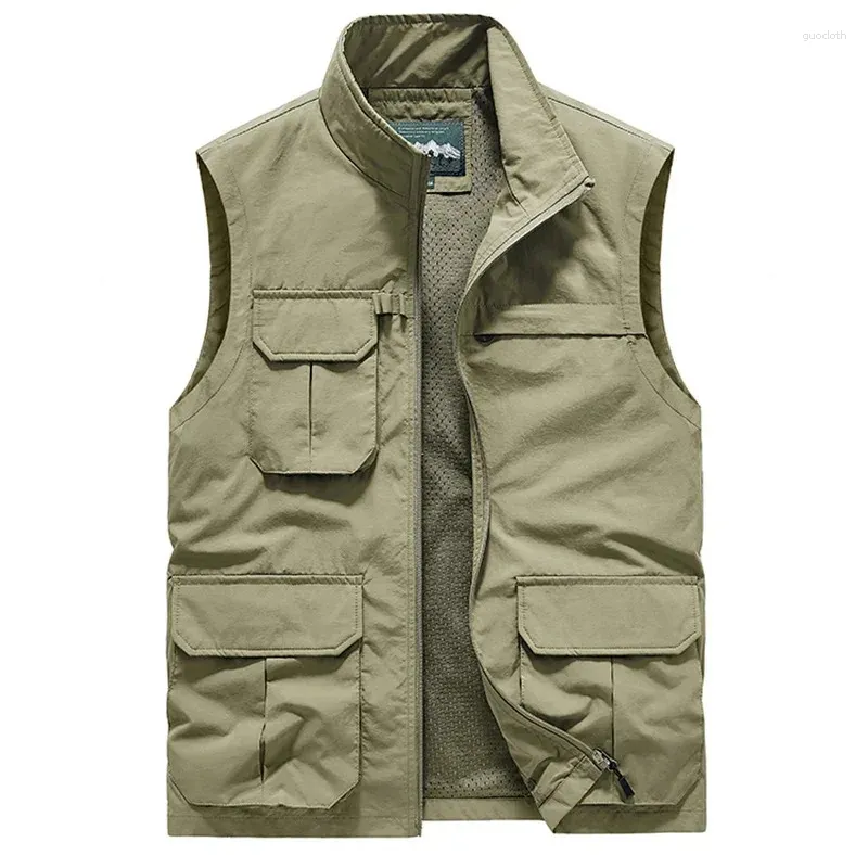 Herenvesten Heren Klimvest Werk Mouwloos Jasje Zomer Gilet Motorrijder Tactische Militaire Kleding Jacht 2 387 DHgate