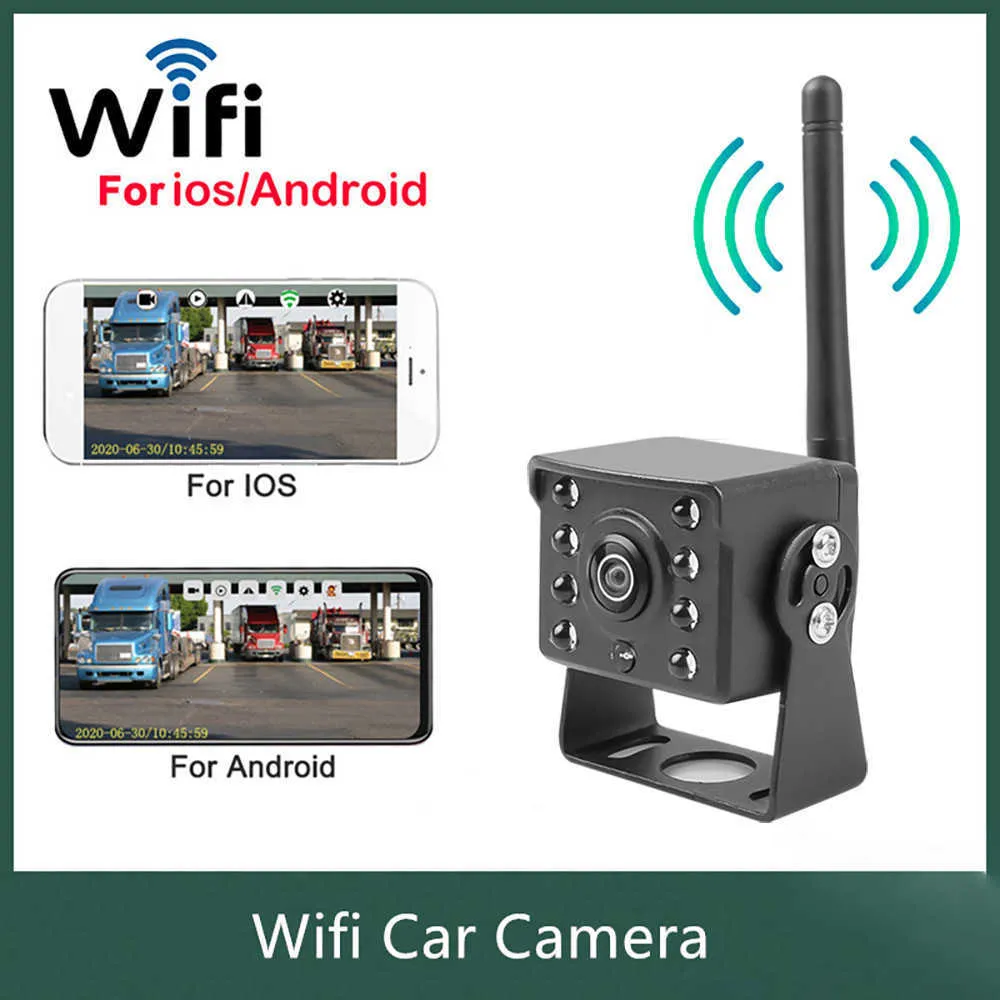 Wideorejestrator samochodowy WiFi widok z tyłu kamera cofania do autobusu przyczepa kempingowa przyczepa do ciężarówki wsparcie iphone urządzenia z androidem Monito Dropship 1224VHKD230701