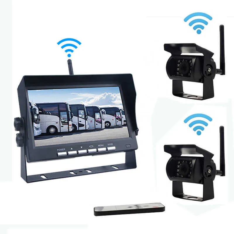 Car DVR 7 -дюймовый беспроводной обратный автомобиль Мониторы реверсирования экрана камеры для автомобильного грузовика RVHKD230701