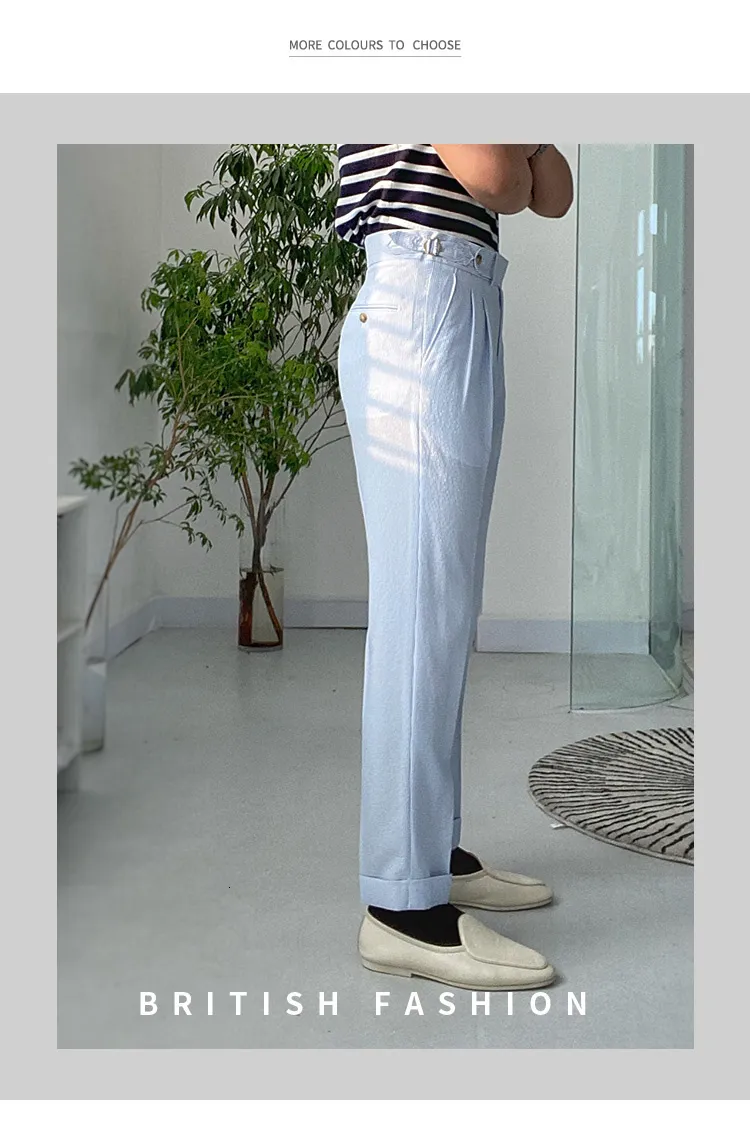 High Waist Straight Men's Spring formal pants for men High Waist Straight Men's Spring formal pants for men