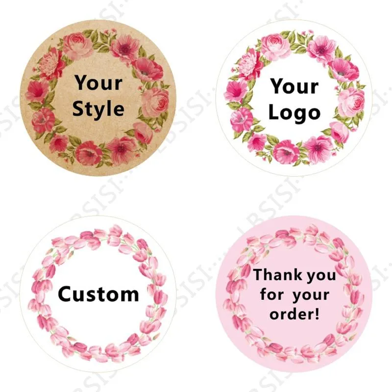 Stickers LBSISI Life 500pcs Custom Stickers Print Personalized Waterproof Paper Stickers Labels Wedding Christmas Decoration